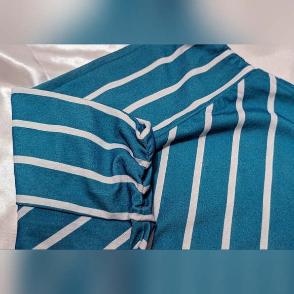 Faded Glory Women's Medium Blue & White Open A-Line Long Maxi Summer Skirt - Picture 5 of 8